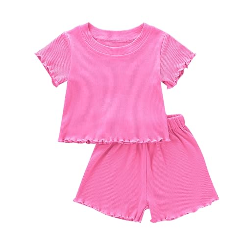 Image of Toddler Girl Clothes Summer Outfit Short Sleeve Shorts Set 12M-5T