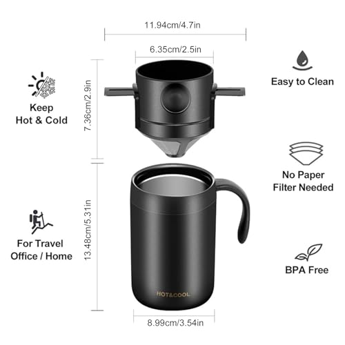 Machine à expresso électrique portable isolée sous vide Fockety