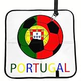 CLNXMT Portugal Soccer Sitting Pad Waterproof Folding Seat Pad Portable Camping Seat Mat for Hiking Picnics Beach & Outdoor 15.8'' X 15.8''