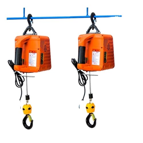Electric Winch,500KG Load Portable Electric Winch Traction Hoist Manual/Remote Control/Wire Control Electric Hoist Hoist Lifting Tool for Cars, Home Improvement, Cargo Handling(110V)