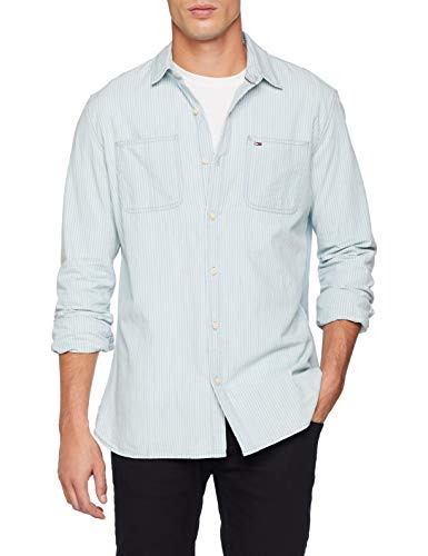 Tommy Jeans Uomo Indigo Camicia Maniche corte
