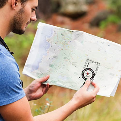 Inmaker Compass,2 Set In 1 Compass Hiking Survival For Kids,Luminous Compass With Whistle And Reflective Lanyard Gift For Men,Apply To Outdoor Survival, Camping And Navigation #TOP5