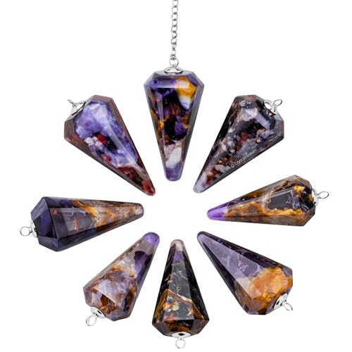 Image of Dreamy Amethyst Pendulum Dowsing Tool - Natural Crystal Pendulum for Spiritual Guidance - Premium Dowser Pendulum for Accurate Divination and Energy Healing - Perfect for Energy Healing