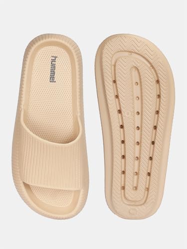Image of hummel TEXTURE SOFT Men's Classic Ultra Soft Sliders /Slippers with Cushion FootBed for Adult Comfortable & Light Weight Stylish & Waterproof & Everyday Flip Flops & Chappals for Gents /Boys