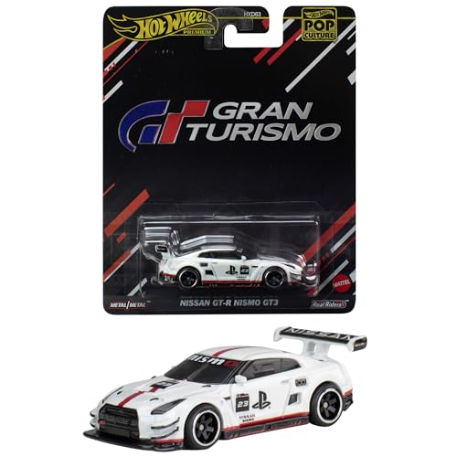 ホットウィール(Hot Wheels) ポップカルチャー グランツーリスモ - 日産GT-R NISMO GT3 乗り物おもちゃ ミニカー 3歳から ホワイト HVJ34