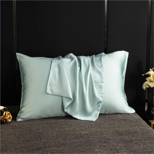Housse de coussin en soie 51x76 cm : taie d'oreiller literie kaki uni - 5