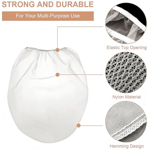 CATOR 10 Stück Farbsiebbeutel, 1 gal Weiß Filterbeutel, Feine Netz-Siebbeutel, Eimer Elastische Öffnung Siebbeutel für die Filtration Von Flüssigkeiten wie Farbe