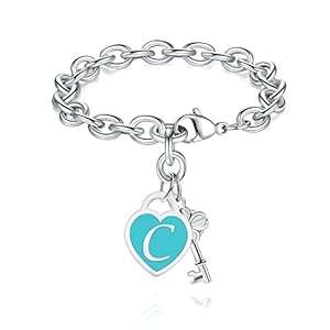 Initial Charm Bracelet, Bracelets for Teen Girls/Women, Birthday/Christmas/Easter/Graduation/Mothers Day Gifts for Mom Daughter Granddaughter Sister Friends Women Teens Girls Kids