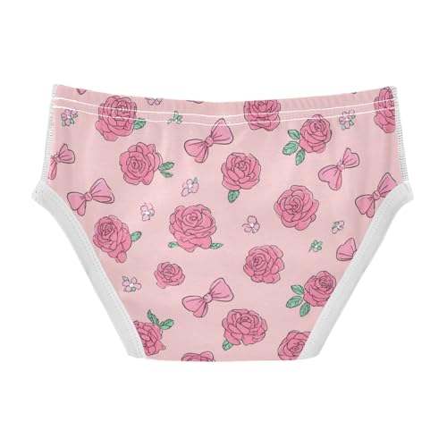 Wusikd Pink Roses Bows Cute Boys' Underwear Cotton Boys Briefs Soft Toddler Underwear 2T2