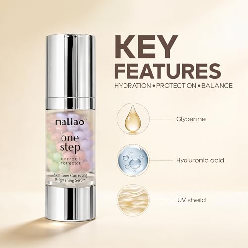 Image of Maliao Natural One Step Correct Corrector | Skin Tone Correcting Serum | Brightening Primer for Even Complexion | Redness & Dullness Neutralizer | Lightweight Formula | 40g
