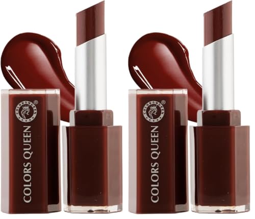 Image of Colors Queen Gloss Stick | Lightweight & Non-Sticky Lip Gloss | Smooth 8 Hrs Hydrating Formula | High Shine Lipstick for Women Enriched with Shea Butter, Vitamin E & Squalane (03 - Cocoa, 3.6g)