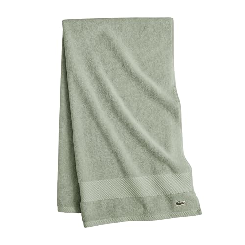 Lacoste Heritage 100% Supima Cotton Bath Towel, Aloe, 30″ x 54″ – Highly Absorbent & Quick Drying, Premium Super Soft Bath Towel, Bathroom Essential, Gift for All Occasions, Machine Washable