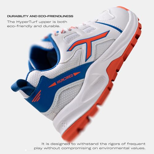 Image of Hundred HyperTurf Cricket Shoes | TerraSpike Rubber Studs Men | Embedded Support Plate for Stability | Lightweight & Durable | Ideal for Turf, Ground & Hard Surfaces