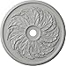 Ekena Millwork CM42SKFRF Sellek Ceiling Medallion, 42 1/8"OD x 1 7/8"P (Fits Canopies up to 9"), Hand-Painted Frost