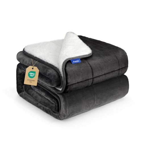 Weighted Blanket for Adults 15 Pounds 60x80 inches, Sherpa Fleece...