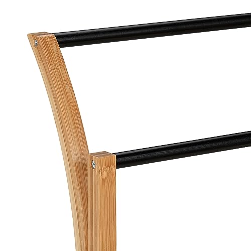 Porte-serviettes bambou peu encombrant pour petite salle de bain - 7