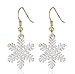 Produktbild Europäische und amerikanische Weihnachtsschneeflocke Ohrringe arbeiten Cartoon-Legierung Tropfen Cutout Ohrringe Herbst und Winter Weihnachten Ohrringe INS-Stil Schmuck weißen Weihnachtsschmuck Weihna