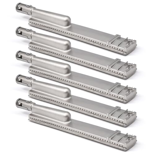 Adviace Grill Parts for Jenn-Air 720-0063-LP 720-0150-LP 720-0139-NG 720-0142-LP 720-0141-LP 720-0138-NG 720-0101-NG, 5 Pack 304 Stainless Steel Burners for Jennair Jenn Air 720-0063 Gas Grill Models
