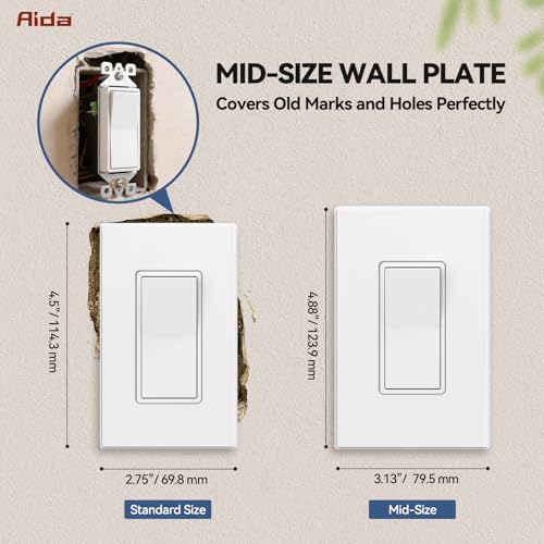 Interruptor de luz para escaleras y pasillos con placa incluida decora 7