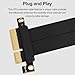 Cuifati PCIe 4.0 X4 Riser -Kabel, 64 -Pin 90 -Grad -Adapter PCIe 4.0 Riser -Kabel, 8 GB/S Übertragungsrate, Hochgeschwindigkeitsflexible GPU -Verlängerungsanschluss -Plug und -Spiel (10)
