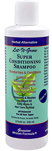 Moisturizing Conditioning Shampoo – Natural Hair Growth and Scalp Healing Treatment For All Hair Types - Fortified with Essential Vitamins and Proteins – 8 oz - Let-it-Grow by Genuine African Formula