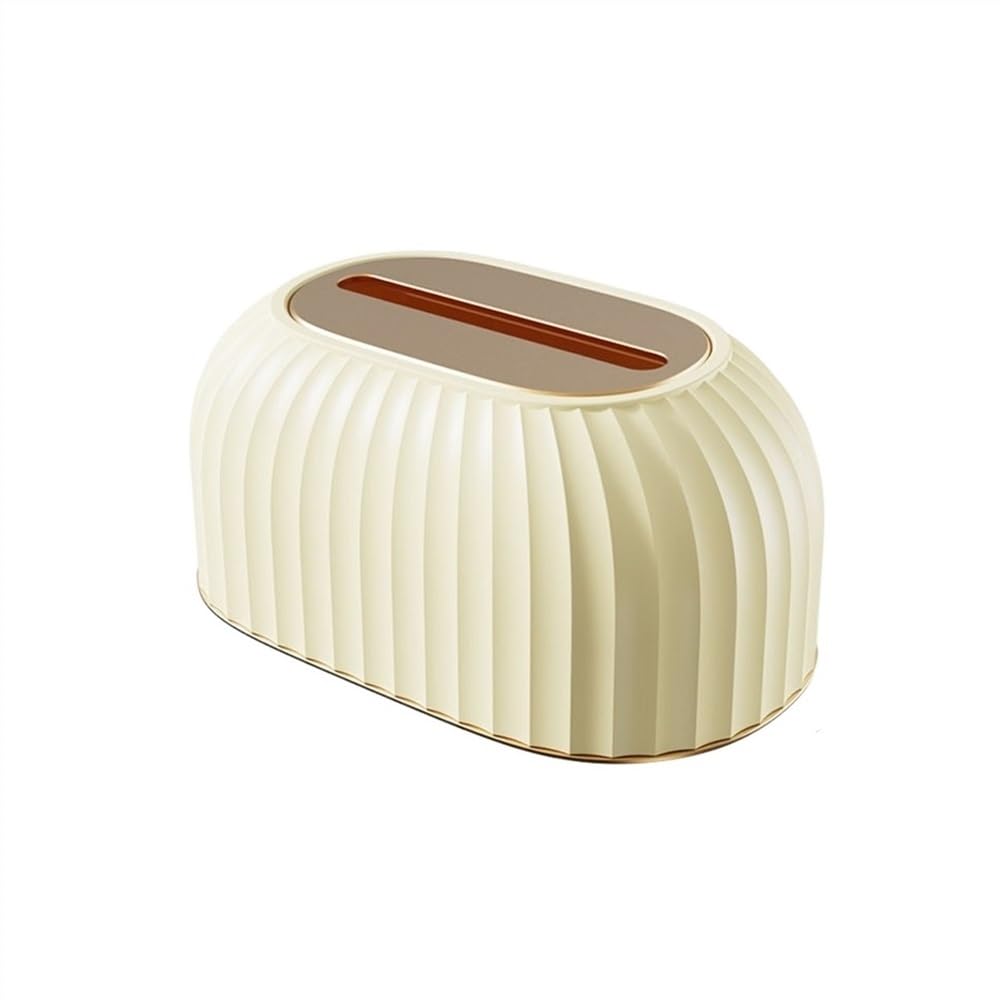Soporte for Caja de Papel higiénico, servilletero de Mesa, Caja de pañuelos de Rayas nórdicas, dispensador de Papel tisú, decoración del hogar(Yellow)