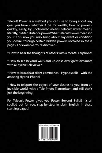 Telecult Power: The Amazing New Way To Psychic And Occult Wonders #TOP1