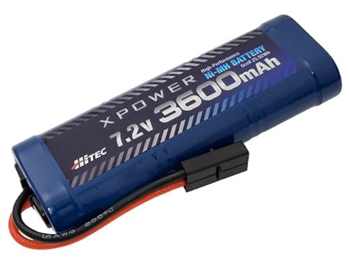 ハイテック エックスパワー XP3600-NT-B Ni-MH 7.2V 3600mAh バッテリー ニッケル水素 タミヤタイプコネクター 6セル ラウンドタイプ 大容量 耐久性 ラジコン RC 電動 ビギナー 初心者 予備 PSE適合 日本正規品 XP3600-NT-Bの商品画像（Amazon）