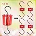 ORIENTOOLS Ant Moat for Hummingbird Feeders, Made of Durable Plastic, Suitable for All Hummingbird Feeders Hummingbird and Oriole Feeder Hanging Ant Guard Red Color, S Hooks with Brushes, Set of 2