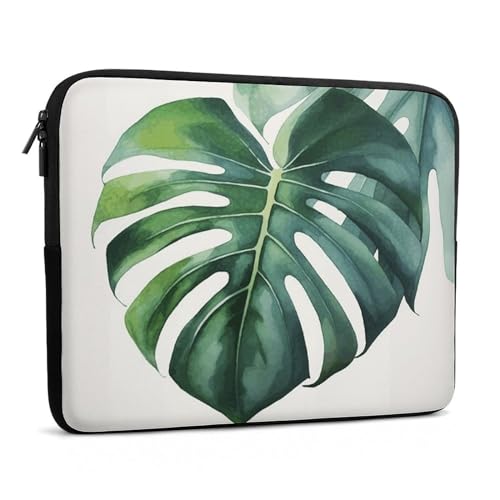Funda para laptop de 12 pulgadas Watercolor Monstera Leaf miniatura 1