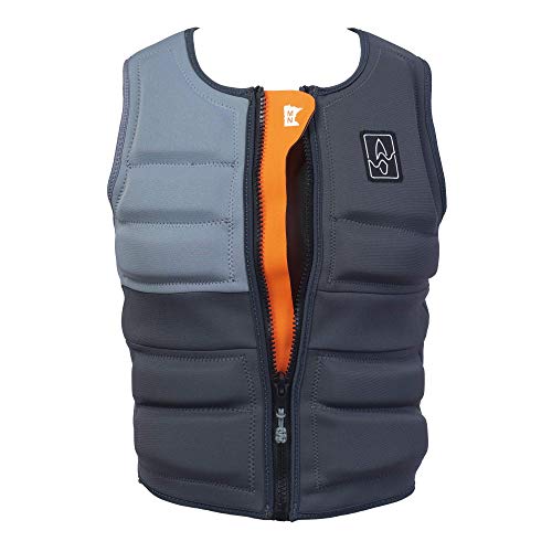 Mens Neoprene Wakesurf Comp Vest - Designed Exclusively For Wake Surfing, But Great For All Other Watersports Activities! (Charcoal, Large) #TOP1