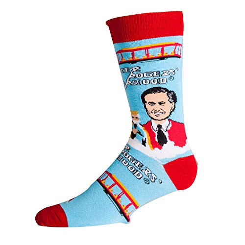 Image of ooohyeah Men's Funny Mr Rogers Socks, Novelty Cool Crazy Crew Socks Fun Gifts