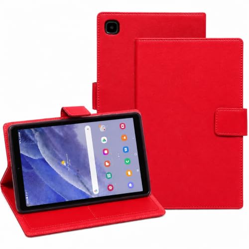 Image of Premium Flip Cover for Samsung Galaxy Tab A7 Lite 8.7 Inch, PU Leather, Soft TPU Back, Magnetic Stand, Professional Style (Red)