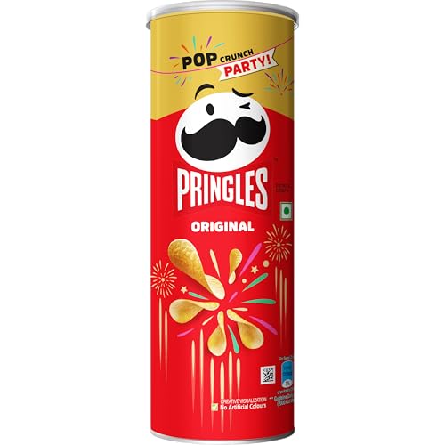 Pringles Kellogg's Potato Chips Original Flavour, 107 grams | Snack Food