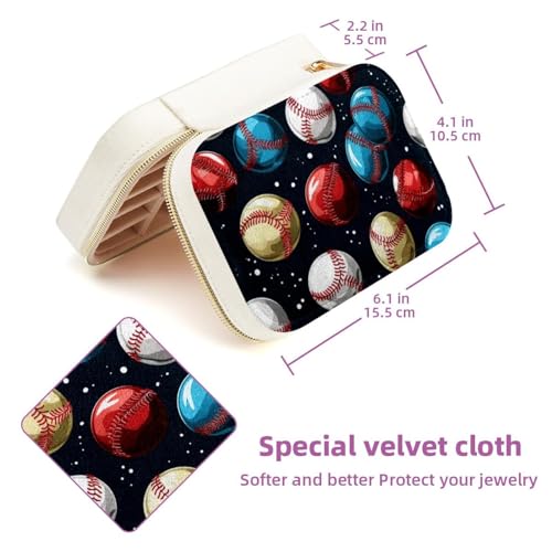 Boîte à bijoux de voyage en velours zippée rangement portable bagues