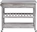 Boraam Sonoma Kitchen Cart with Stainless Steel Top, Storm Gray Wire