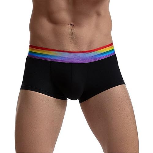 Men's Underwear Boxer Briefs Rainbow Wide Belt Men Comfortable underpants Mens Sport Underwear4