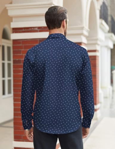 Image of COOFANDY Mens Stretch Dress Shirts Long Sleeve Button Down Shirt Regular Fit Formal Business Shirts