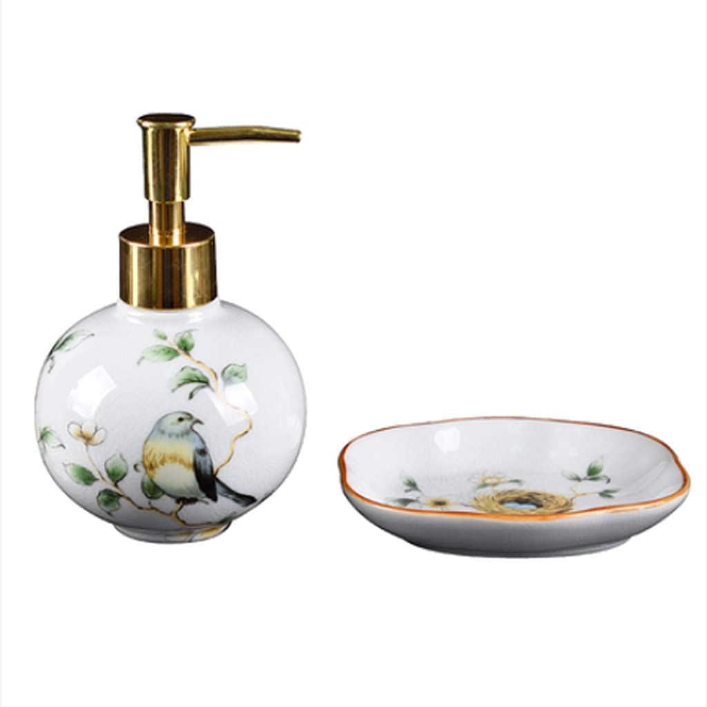 Lyvqzpwlr Wit Ceramic Soap Dispenser Set