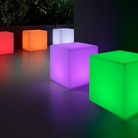 Cubo Luminoso LED 40cm, Cambio de Color, Sin Cables Cover