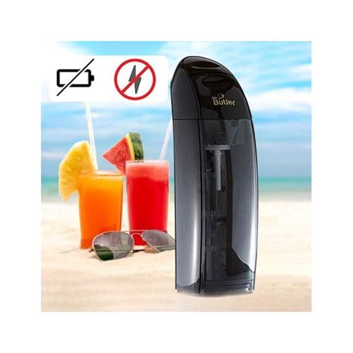 Image of AJS Sodamaker Black | Home Soda Maker Machine for Sparkling Water and Carbonated Drinks | Manual Beverage Carbonator