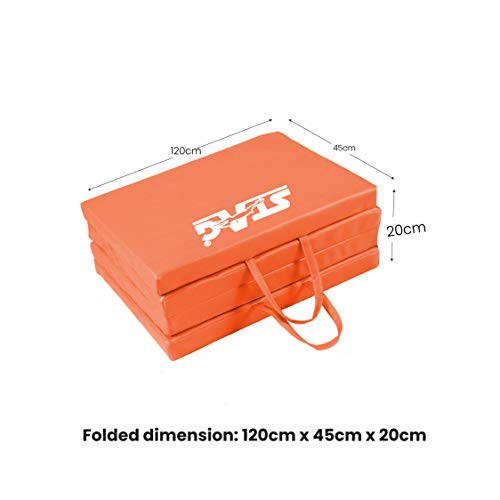 Image of STAG Multi-Purpose Foldable Fitness MAT 180 CM X 120 CM X 50 MM | Use as Tumbling mat, Gymnastics mat, Crash pad | Thick Foam | for Both Men and Women