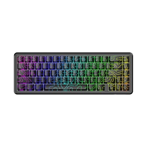 Image of ATTACK SHARK X65 HE Wired Rapid Trigger Magnetic Switch 65% Mechanical Gaming Keyboard, Hall Effect Top Mount RGB Hot Swap,Adjustable Actuation,8KHZ Polling Rate,PBT Keycaps for Win /Mac(Black Contour)