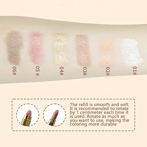 Etedes Eyeshadow Stick Cream,Matte And Shimmer Eyeshadow Pencil, With Soft Brush Waterproof Long Lasting Smoky Eye Makeup (Rose Gold) #TOP3