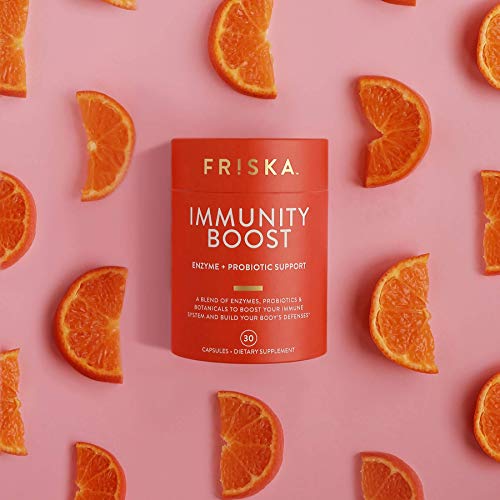 Friska Immunity Boost | Probiotic And Digestive Enzyme Supplement With Elderberry, Vitamin C And Echinacea | Natural Immune Support | 30 Capsules #TOP4