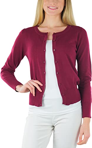 Image of ToBeInStyle Women's Long Sleeve Button Down V-Neck Cardigan