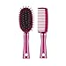 Conair Detangle & Style 2-Piece Mid-Size Hair Brush and Comb Set Includes 1 Cushion Brush and 1 Wide-Tooth Comb (Colors Vary)