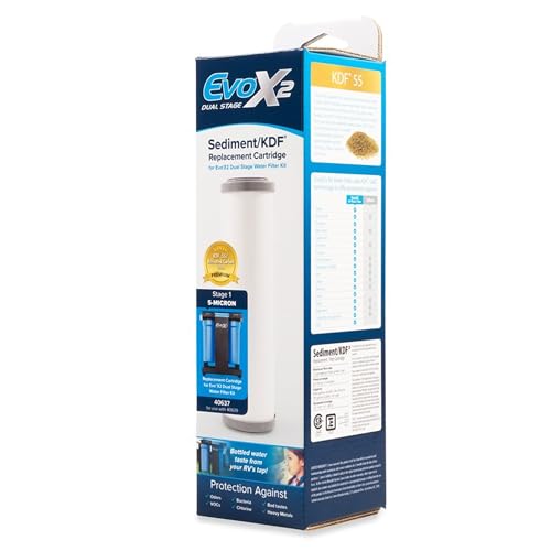 Filtre à eau Camco EVO anti-sédiments et chlore pour une eau pure sans odeur