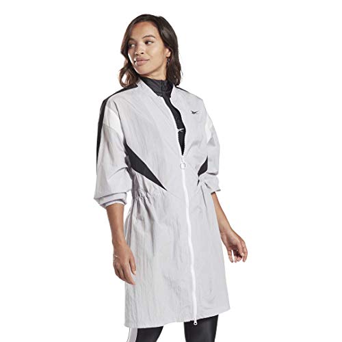 Reebok Studio Long Woven Jacket, Sterling Grey, X-Small