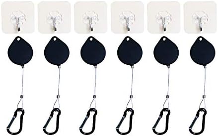 (6 Sets) Orzero VR Cable Management Compatible for Quest 3S/Quest 3/Quest 2/Quest/Rift S/Valve Index/HTC Vive/Sony PlayStation or Other Wired PCVR Games Retractable with Lanyards and Adhesive Hooks